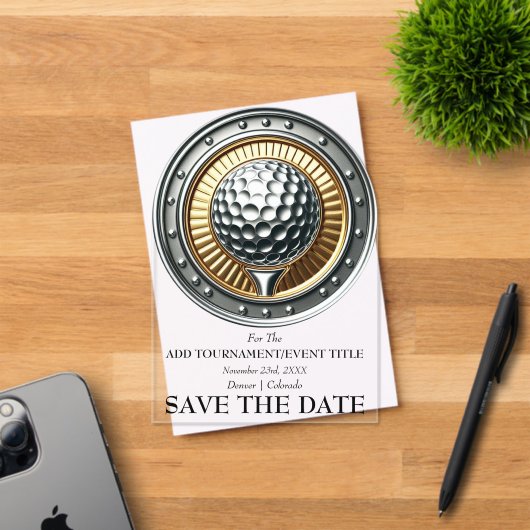 Enregistrer La Date Acrylique Golf Invitation (Insitu (Carte d'invitation))