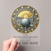 Enregistrer La Date Acrylique Golf Invitation (In situ (ordinateur de poche))
