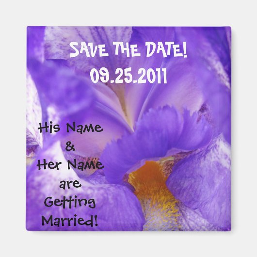 Enregistrer la date ! aimant Mariage faveurs Enreg (Devant)