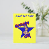 Enregistrer La Date Anniversaire Fille Funny Carte (Debout devant)