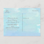 ENREGISTRER LA DATE AquarELLE Carte postale Photo  (Dos)