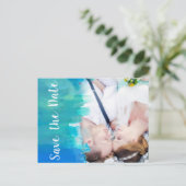 ENREGISTRER LA DATE AquarELLE Carte postale Photo  (Debout devant)