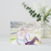 ENREGISTRER LA DATE Arch Typographie Photo Carte p (Debout devant)