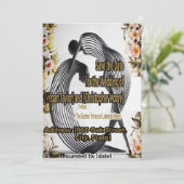 enregistrer la date Art abstrait Carte d'invitatio (Debout devant)