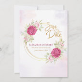 Enregistrer la date avec des Faire-part Rose (Devant)