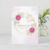 Enregistrer la date avec des Faire-part Rose (Debout devant)