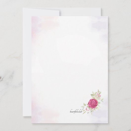 Enregistrer la date avec des Faire-part Rose (Dos)