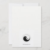 ENREGISTRER LA DATE b/w YinYang doves carte mariag (Dos)