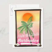 Enregistrer la date - Barbade carte postale vintag (Devant / Derrière)