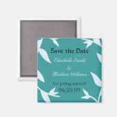 Enregistrer la date Blue 2 Vines Magnet (Recto/Verso)