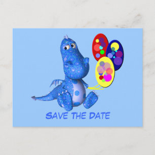 Enregistrer la date Blue Dragon Balloons Carte Pos