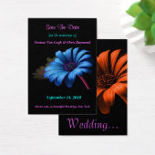 Enregistrer La Date Blue Orange Red Daisy (Bureau)