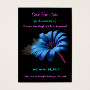 Enregistrer La Date Blue Orange Red Daisy