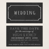 Enregistrer La Date Budget Chalkboard Wedboard Car (Devant & derrière)