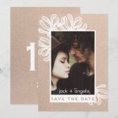 Enregistrer la date Carte d'artisanat moderne et t (Devant / Derrière)