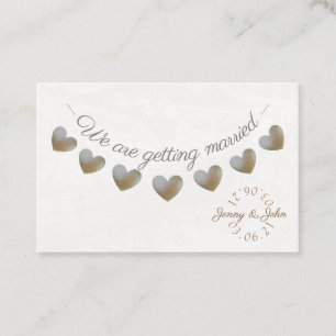 Enregistrer la date carte de battement coeur perle