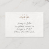 Enregistrer la date carte de battement coeur perle (Dos)