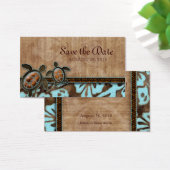 Enregistrer la date Carte de visite Tortues Brown  (Bureau)