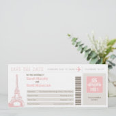 Enregistrer la date Carte d'embarquement à Paris F (Debout devant)