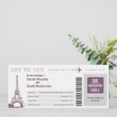 Enregistrer la date Carte d'embarquement à Paris F (Debout devant)