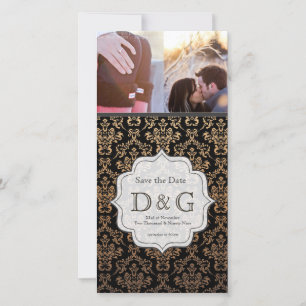 Enregistrer la date Carte Fillagreement Black & Or