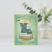 Enregistrer La Date - Carte Louisiane Avec De Beau (Debout devant)