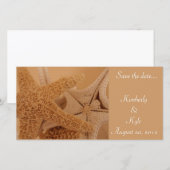 Enregistrer la date carte photo étoile de mer (Devant / Derrière)