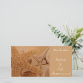 Enregistrer la date carte photo étoile de mer (Debout devant)