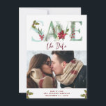 enregistrer la date carte photo férié de noël<br><div class="desc">Un Noël/Vacances moderne sauver le carte photo de date avec des accents de saint et de baies et un côté rouge festif inverse. Facile à modifier ou à supprimer le champ de texte sur le devant pour répondre à vos besoins personnels et changer la photo à votre propre. Des autocollants...</div>