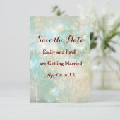 Enregistrer la date Carte Plat Floral Abstrait Lt. (Debout devant)