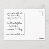 Enregistrer la date Carte postale (Dos)