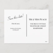 Enregistrer La Date, Carte Postale Classique Green (Dos)