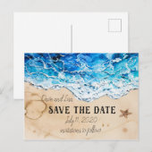 Enregistrer la date carte postale de plage personn (Devant / Derrière)