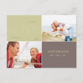 Enregistrer la date Carte postale Love Modèle Gree