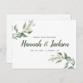 Enregistrer La Date * Carte Postale Lovely Greener (Devant / Derrière)