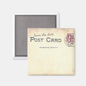 Enregistrer la date carte postale Magnet (Recto/Verso)
