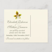 Enregistrer la date Carte postale orchidée peinte (Dos)