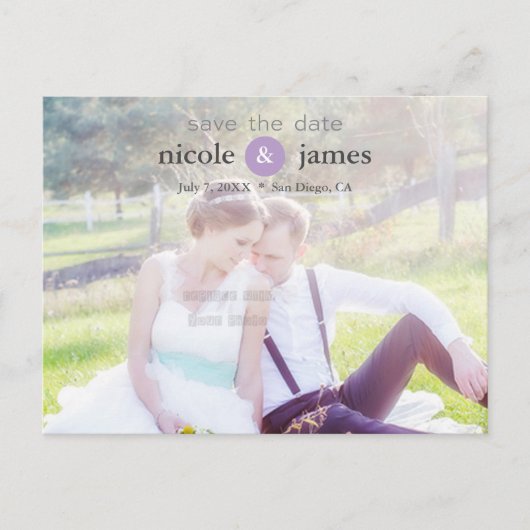 ENREGISTRER LA DATE Carte Postale Photo Typographi (Devant)