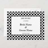 Enregistrer la date Carte postale Pointe Polka noi (Devant / Derrière)