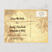 Enregistrer la date Carte postale Vintage plage pe (Dos)