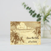 Enregistrer la date Carte postale Vintage plage pe (Debout devant)