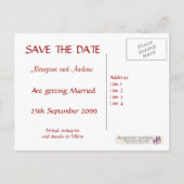 Enregistrer la date carte postale - White Calla Li (Dos)