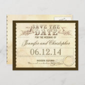enregistrer la date carte typographique de billets (Devant / Derrière)