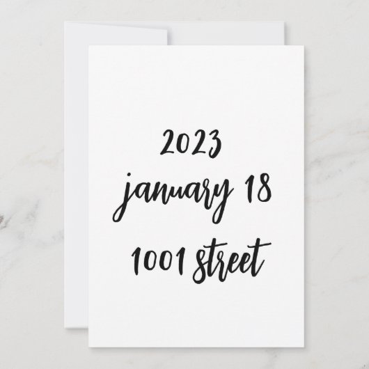 Enregistrer la date Cartes pas minimum pour la fêt (Dos)