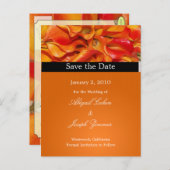 Enregistrer la date cartes postales, calla orange  (Devant / Derrière)