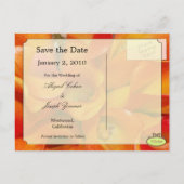 Enregistrer la date cartes postales, calla orange  (Dos)