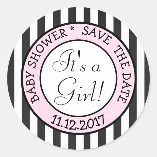 Enregistrer la date, c'est un Sticker Baby shower  (Devant)