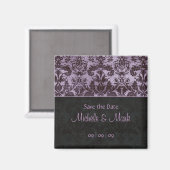 Enregistrer la date Damask Magnet 2b Purple (Recto/Verso)