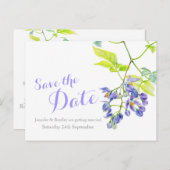 Enregistrer la date de la carte de mariage de vign (Devant / Derrière)