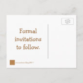 Enregistrer la date de mariage cartes postales, Co (Dos)